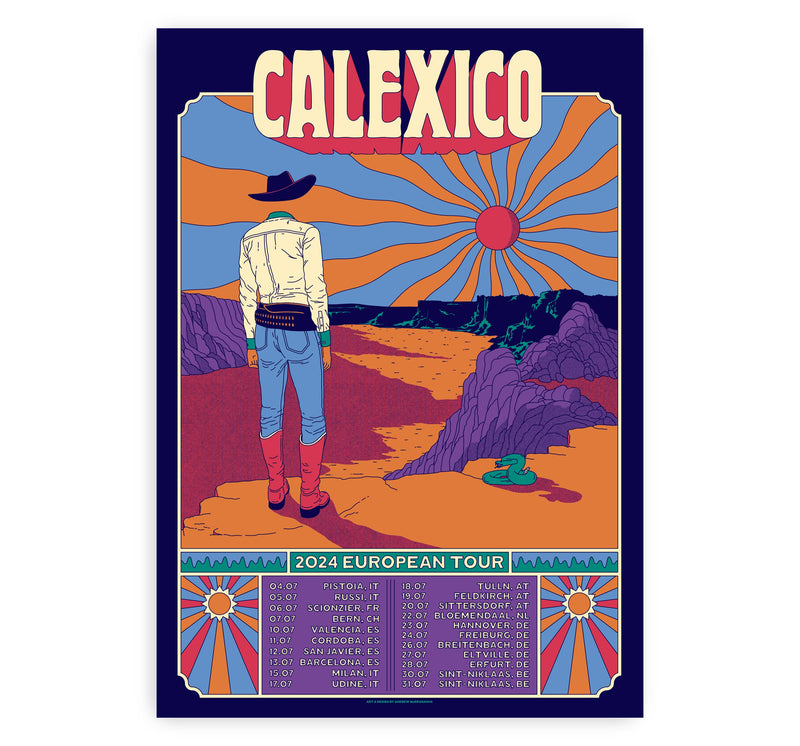 Calexico European Tour 2024 Poster - Signed