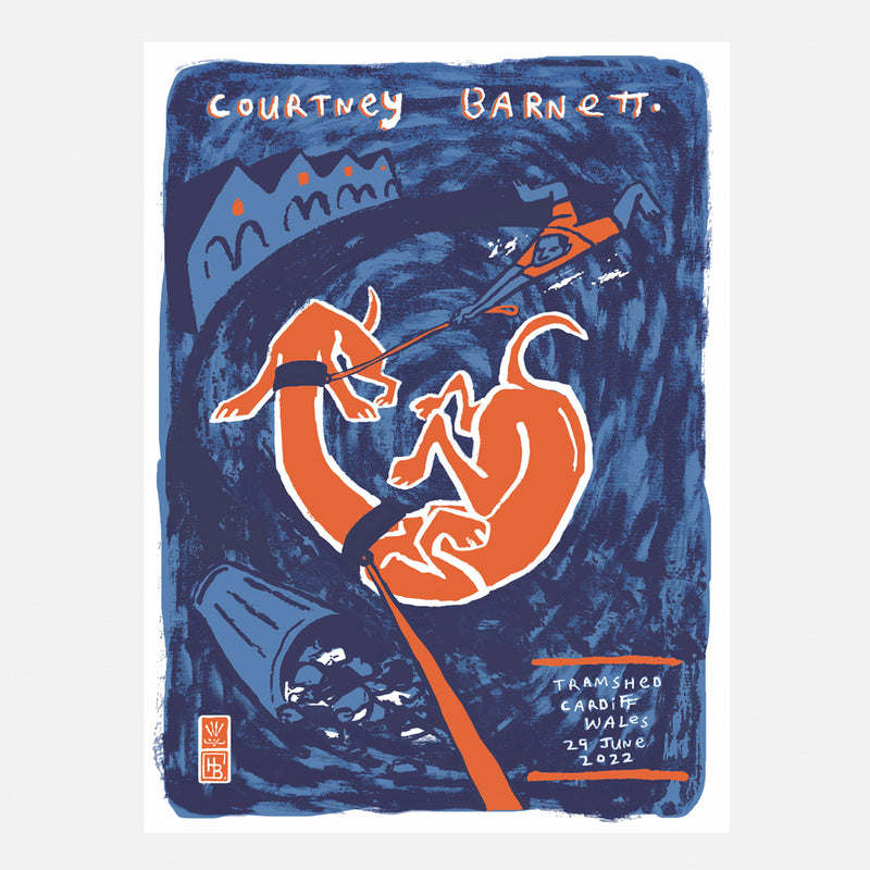 Courtney Barnett Cardiff 2022 Screenprinted Poster