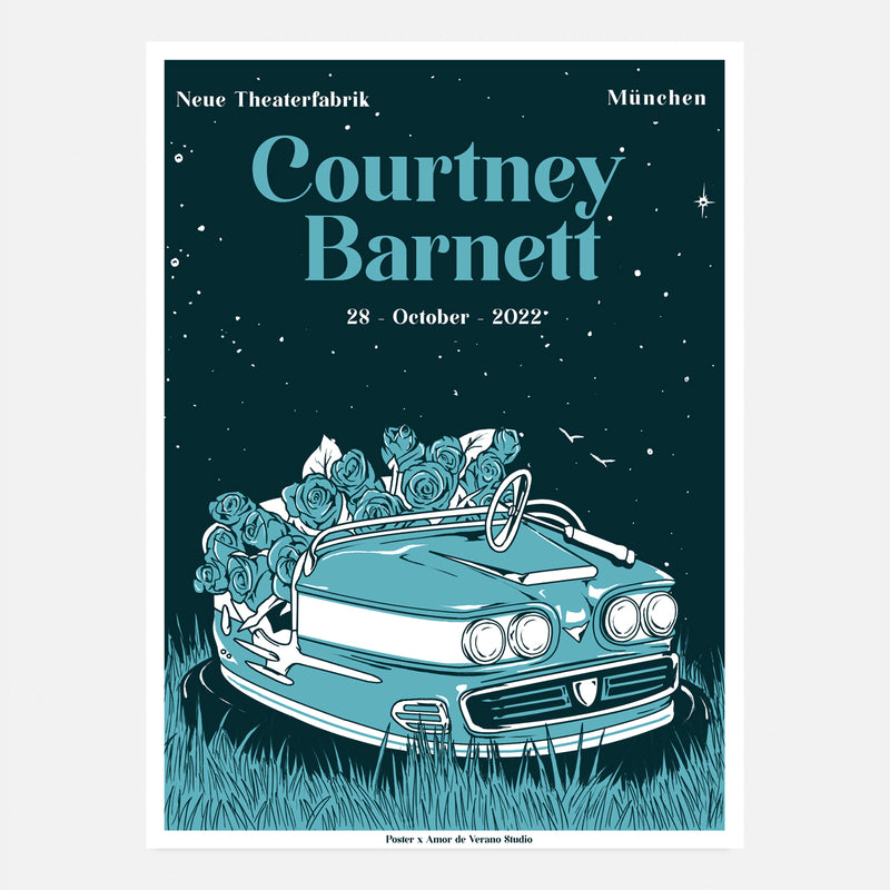 Courtney Barnett Munich 2022 Screenprinted Poster