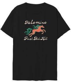 (PRE-ORDER) Horse Illustration Black T-Shirt - firstaidkit-europe