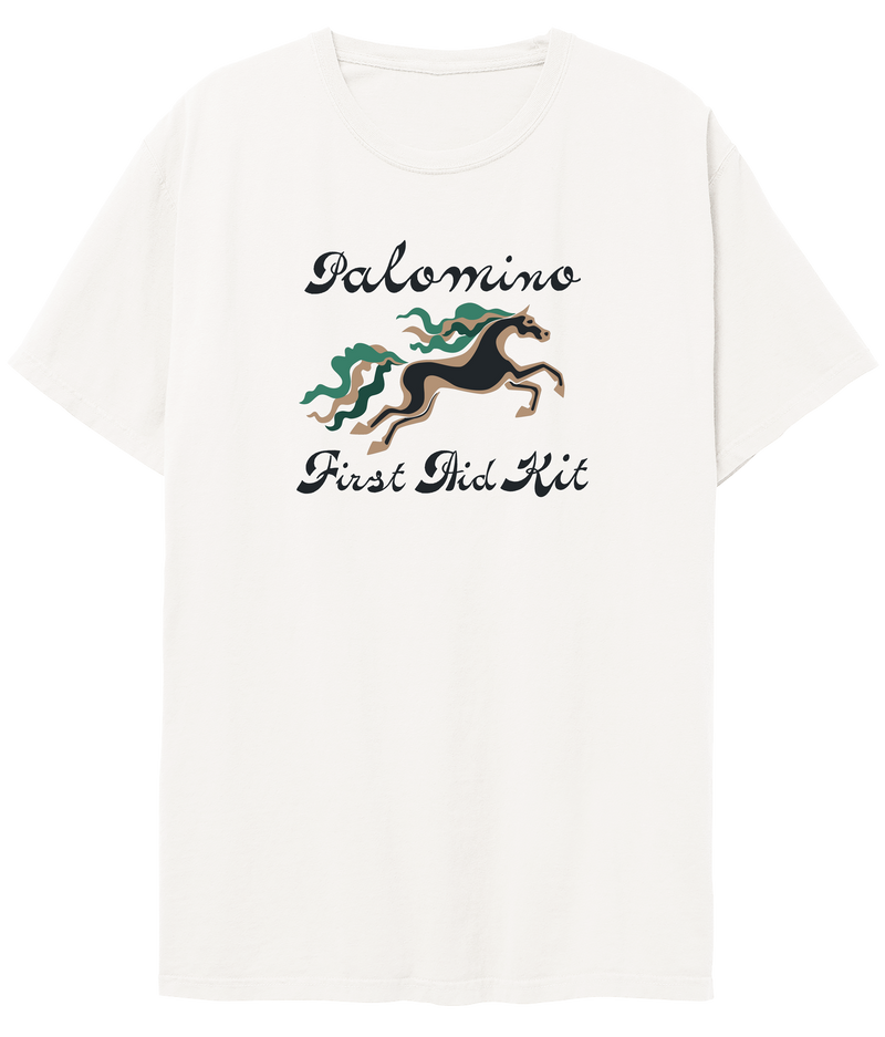 (PRE-ORDER) Horse Illustration White T-Shirt - firstaidkit-europe