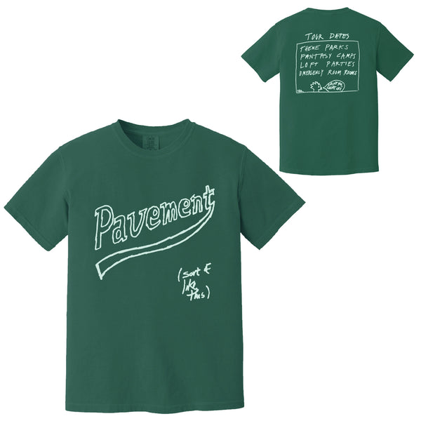 Vintage Tour Dates Green T-Shirt