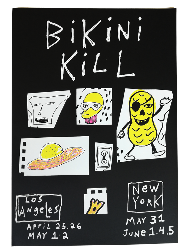 Bikini Kill Los Angeles and New York 2019 Poster- Bingo Merch Official Merchandise Shop Official