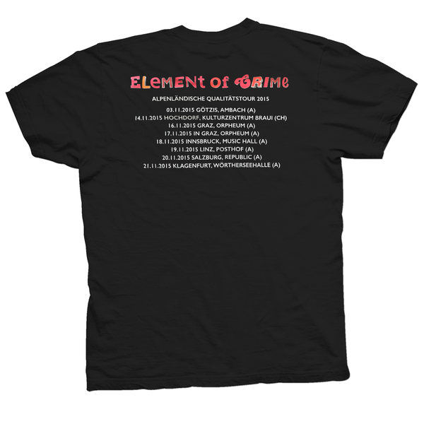 Element Of Crime Alpenländische Qualitätstour T-Shirt- Bingo Merch Official Merchandise Shop Official